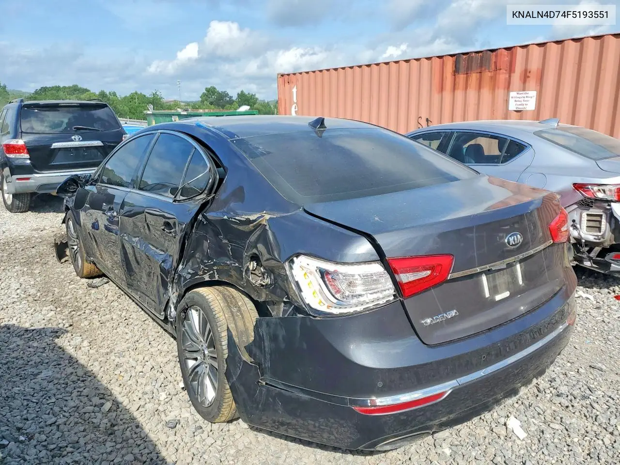 2015 Kia Cadenza Premium VIN: KNALN4D74F5193551 Lot: 50820386
