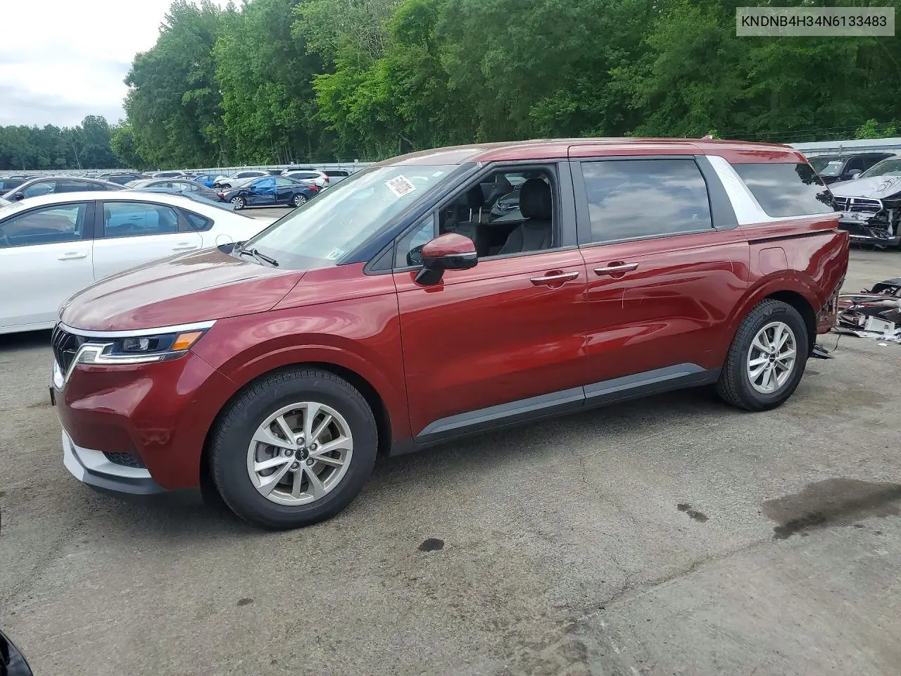2022 Kia Carnival Lx VIN: KNDNB4H34N6133483 Lot: 55105326