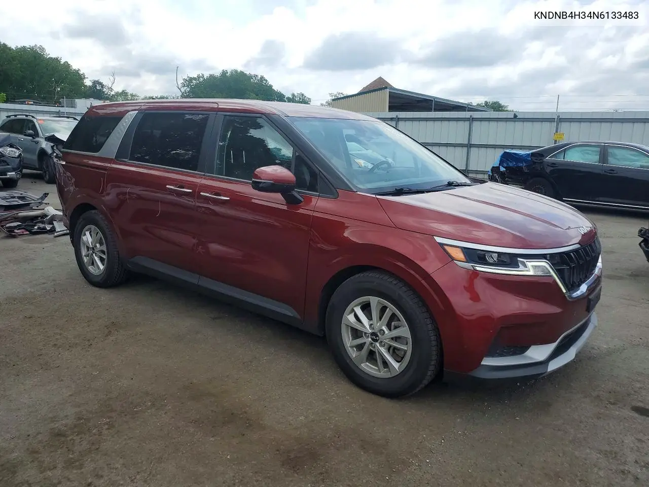 2022 Kia Carnival Lx VIN: KNDNB4H34N6133483 Lot: 55105326