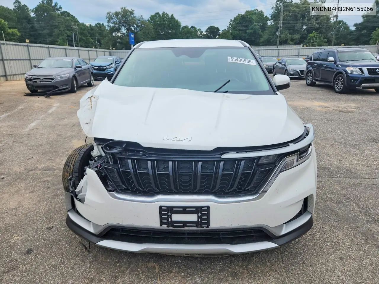 2022 Kia Carnival Lx VIN: KNDNB4H32N6155966 Lot: 55406986