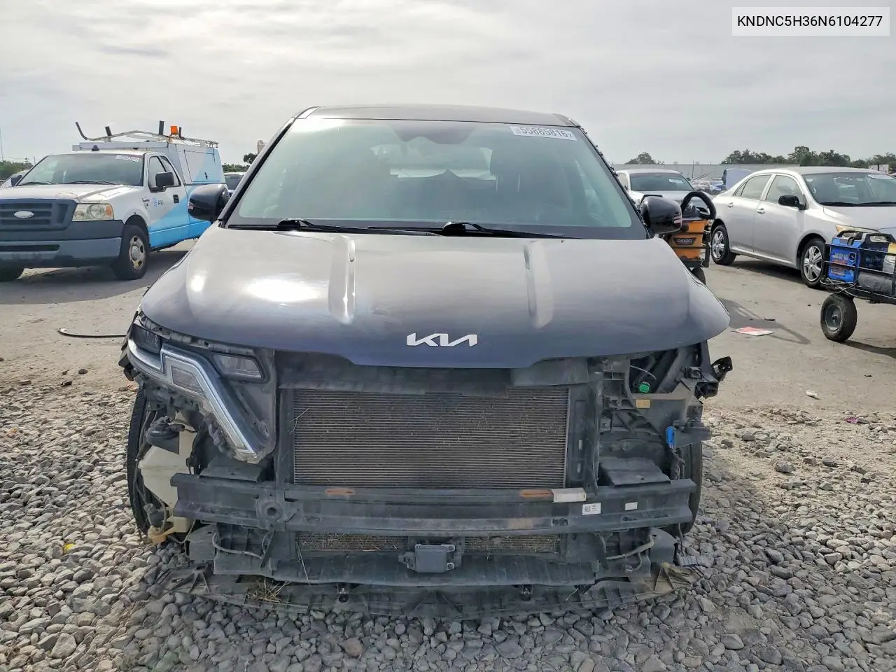 2022 Kia Carnival Ex VIN: KNDNC5H36N6104277 Lot: 55885816
