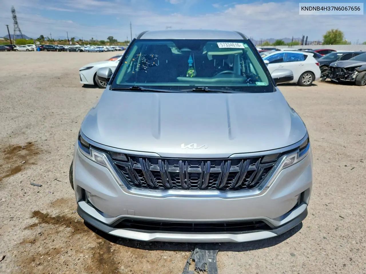 2022 Kia Carnival Lx VIN: KNDNB4H37N6067656 Lot: 57334616