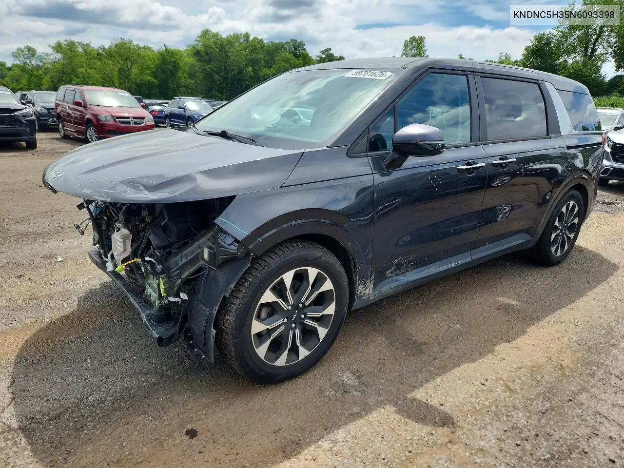 2022 Kia Carnival Ex VIN: KNDNC5H35N6093398 Lot: 59781626