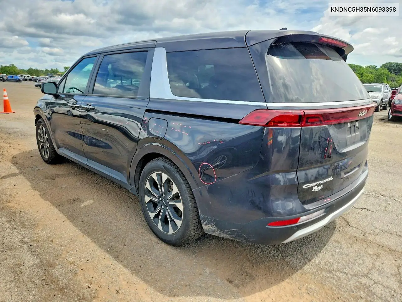 2022 Kia Carnival Ex VIN: KNDNC5H35N6093398 Lot: 59781626