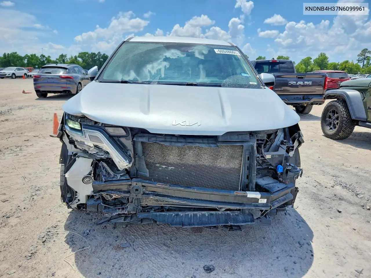 2022 Kia Carnival Lx VIN: KNDNB4H37N6099961 Lot: 60048606