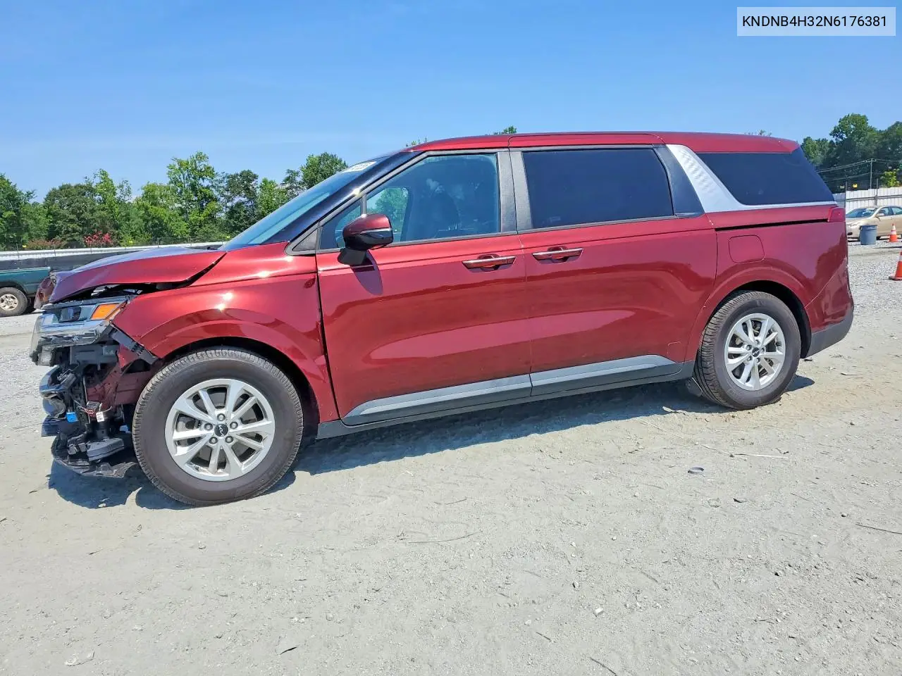2022 Kia Carnival Lx VIN: KNDNB4H32N6176381 Lot: 61431286