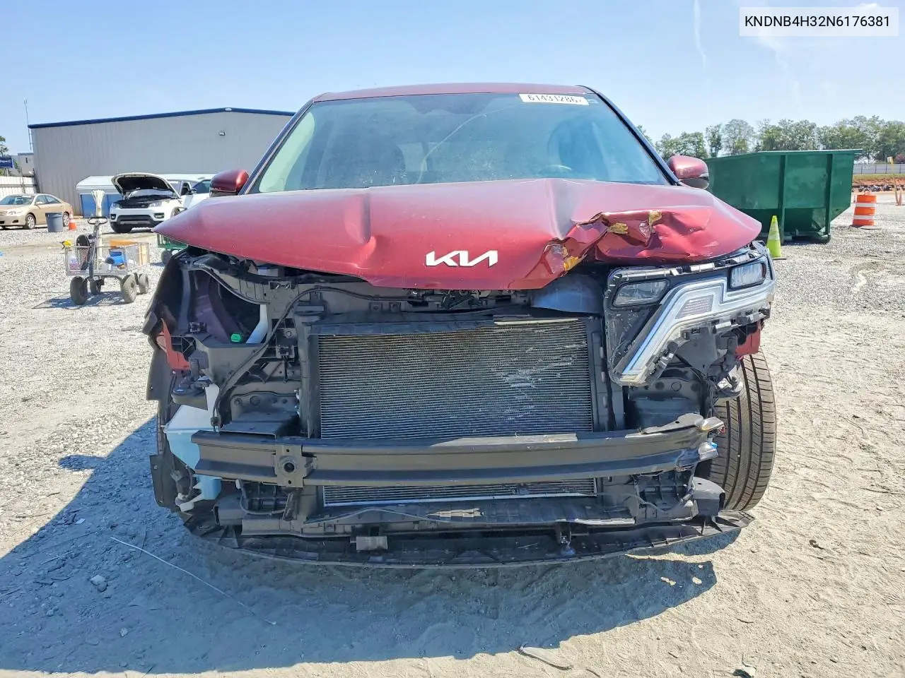 2022 Kia Carnival Lx VIN: KNDNB4H32N6176381 Lot: 61431286