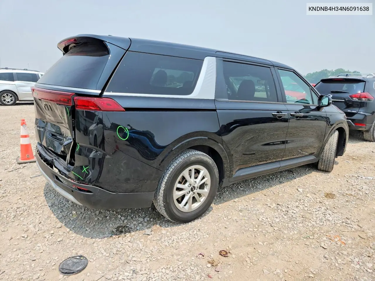 2022 Kia Carnival Lx VIN: KNDNB4H34N6091638 Lot: 61585206