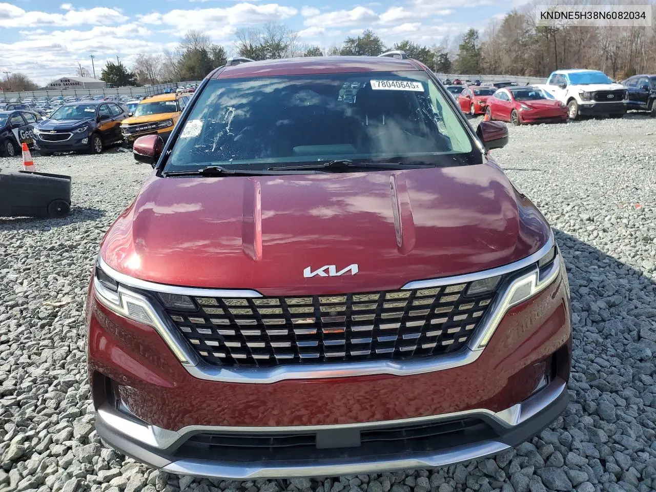 2022 Kia Carnival Sx Prestige VIN: KNDNE5H38N6082034 Lot: 78040645