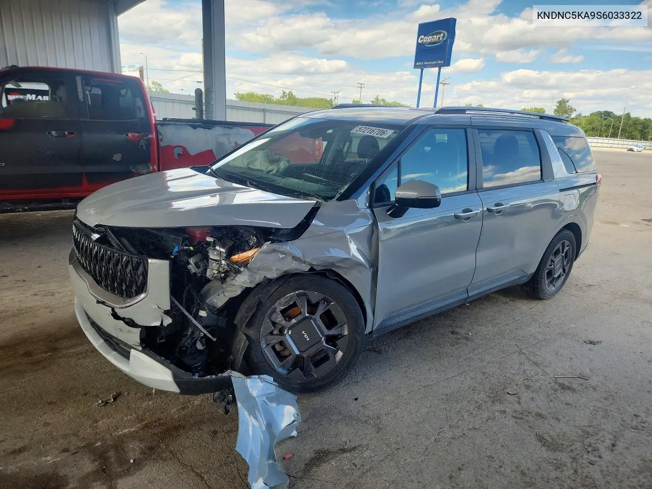 2025 Kia Carnival Ex VIN: KNDNC5KA9S6033322 Lot: 57216706