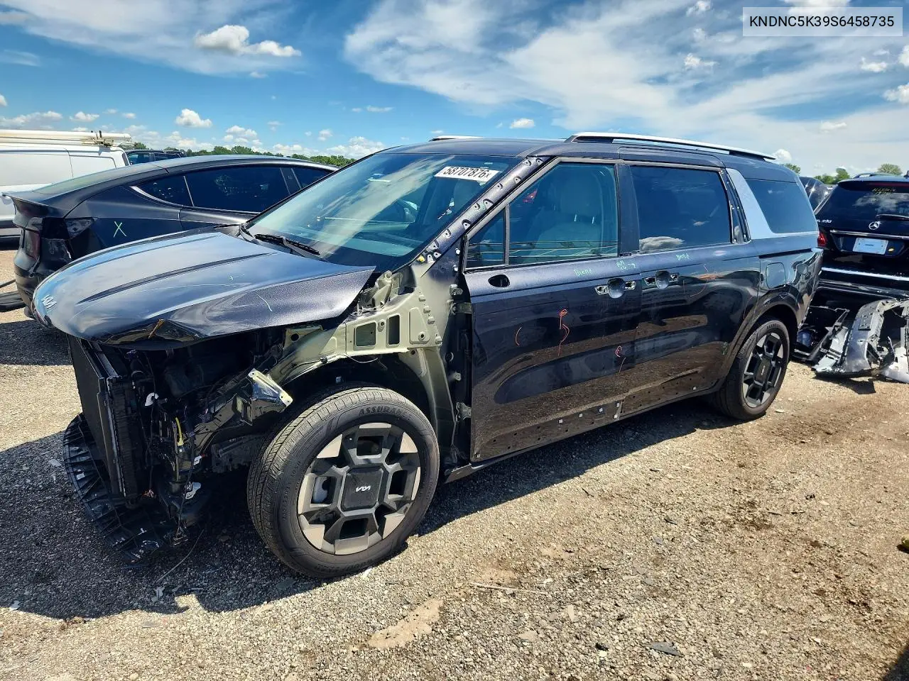 2025 Kia Carnival Ex VIN: KNDNC5K39S6458735 Lot: 58707876
