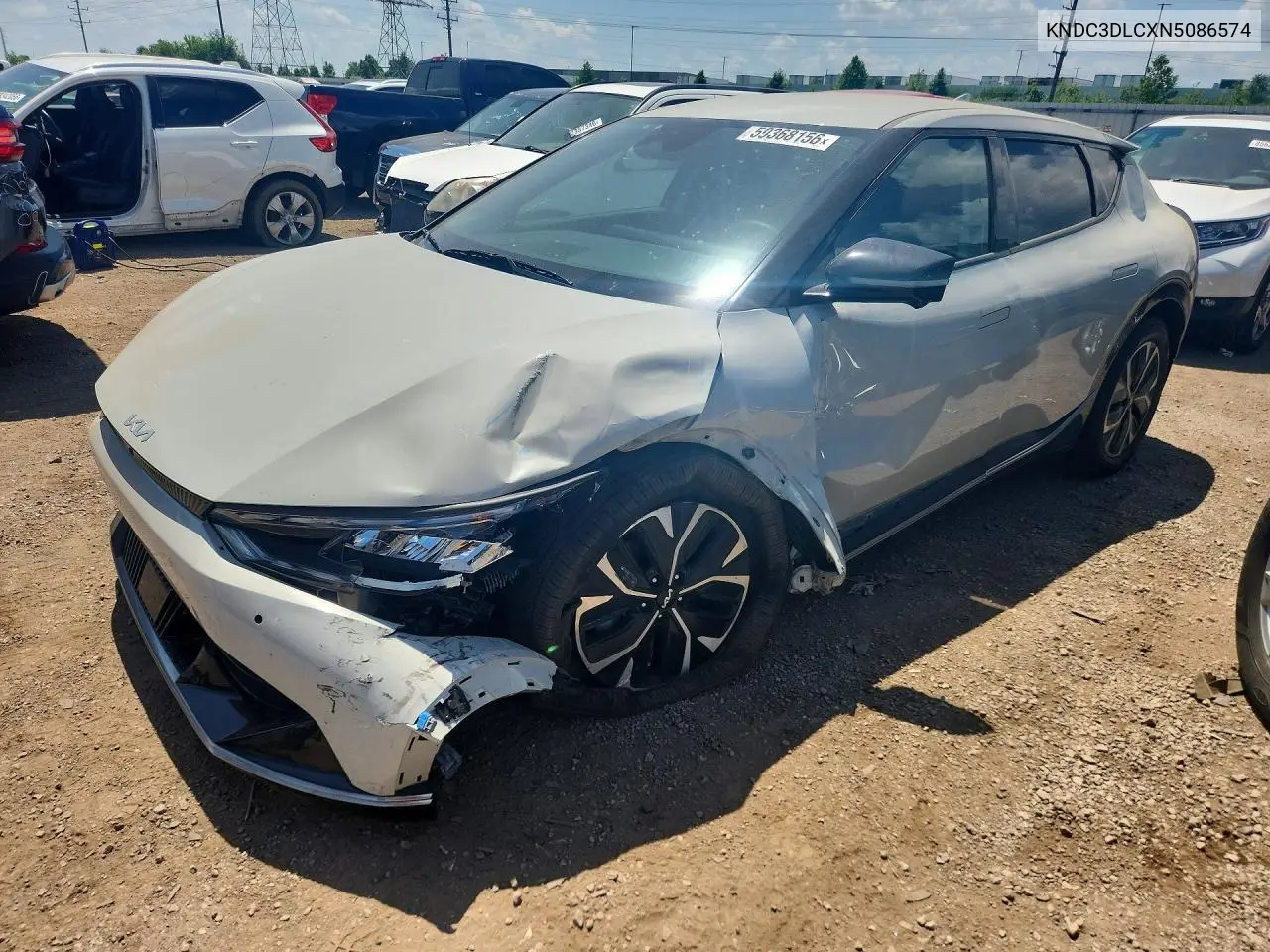 2022 Kia Ev6 Wind VIN: KNDC3DLCXN5086574 Lot: 59368156