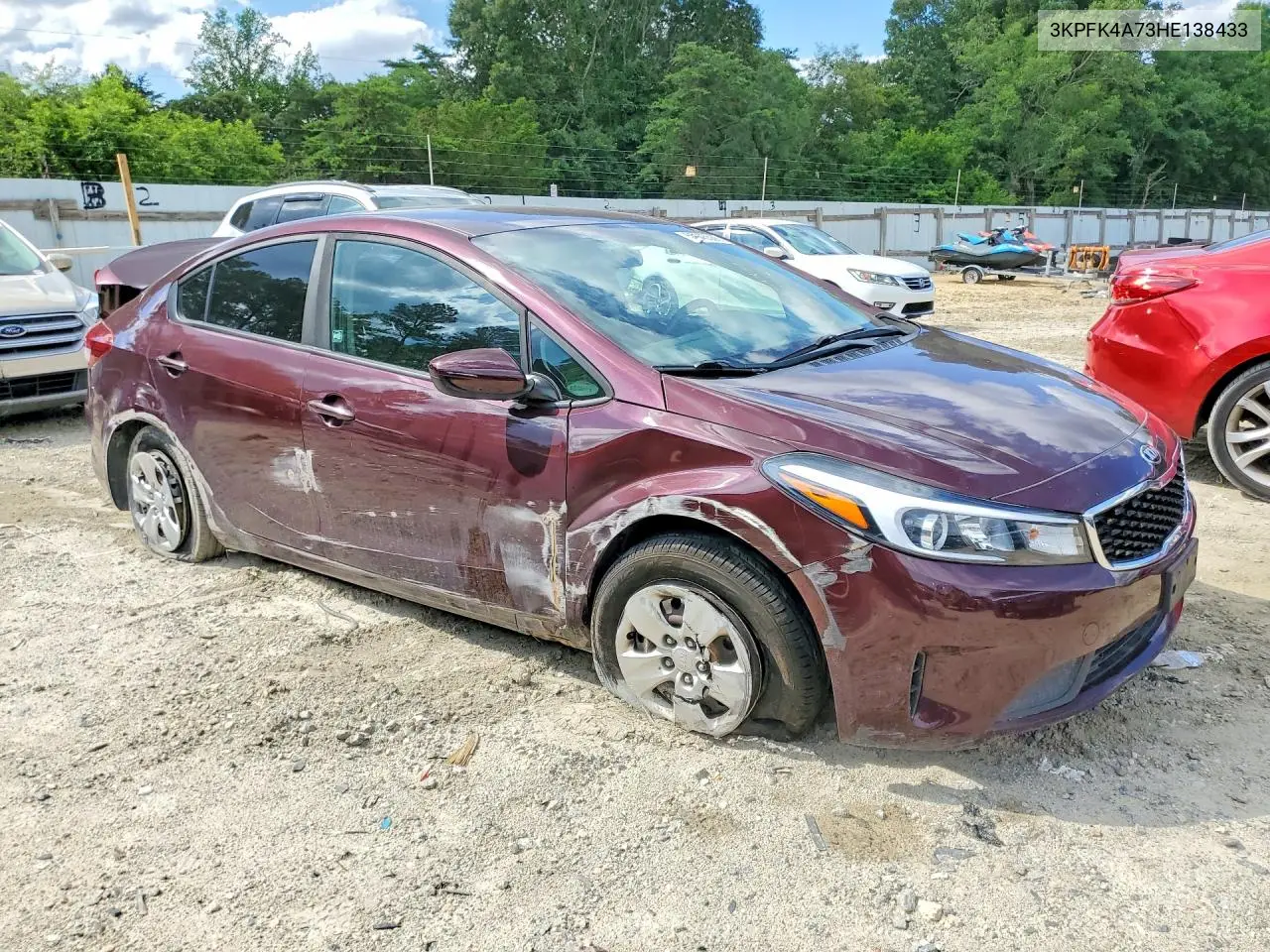2017 Kia Forte Lx VIN: 3KPFK4A73HE138433 Lot: 56945586