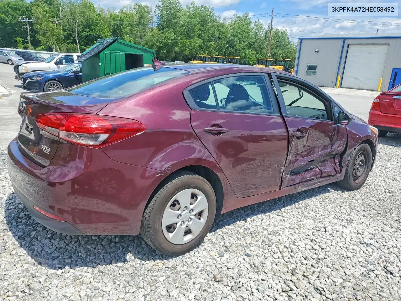 2017 Kia Forte Lx VIN: 3KPFK4A72HE058492 Lot: 58090746