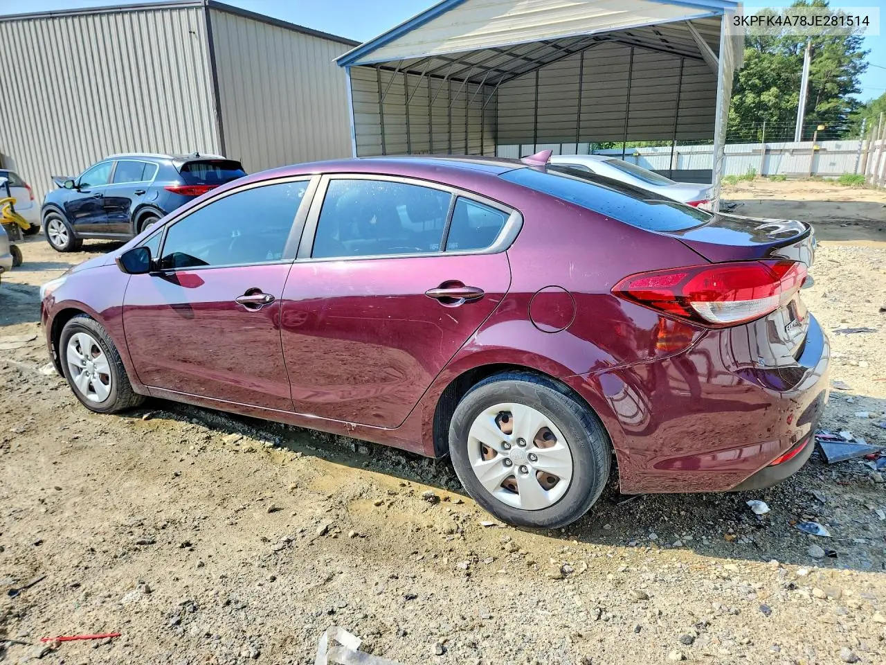 2018 Kia Forte Lx VIN: 3KPFK4A78JE281514 Lot: 59067046
