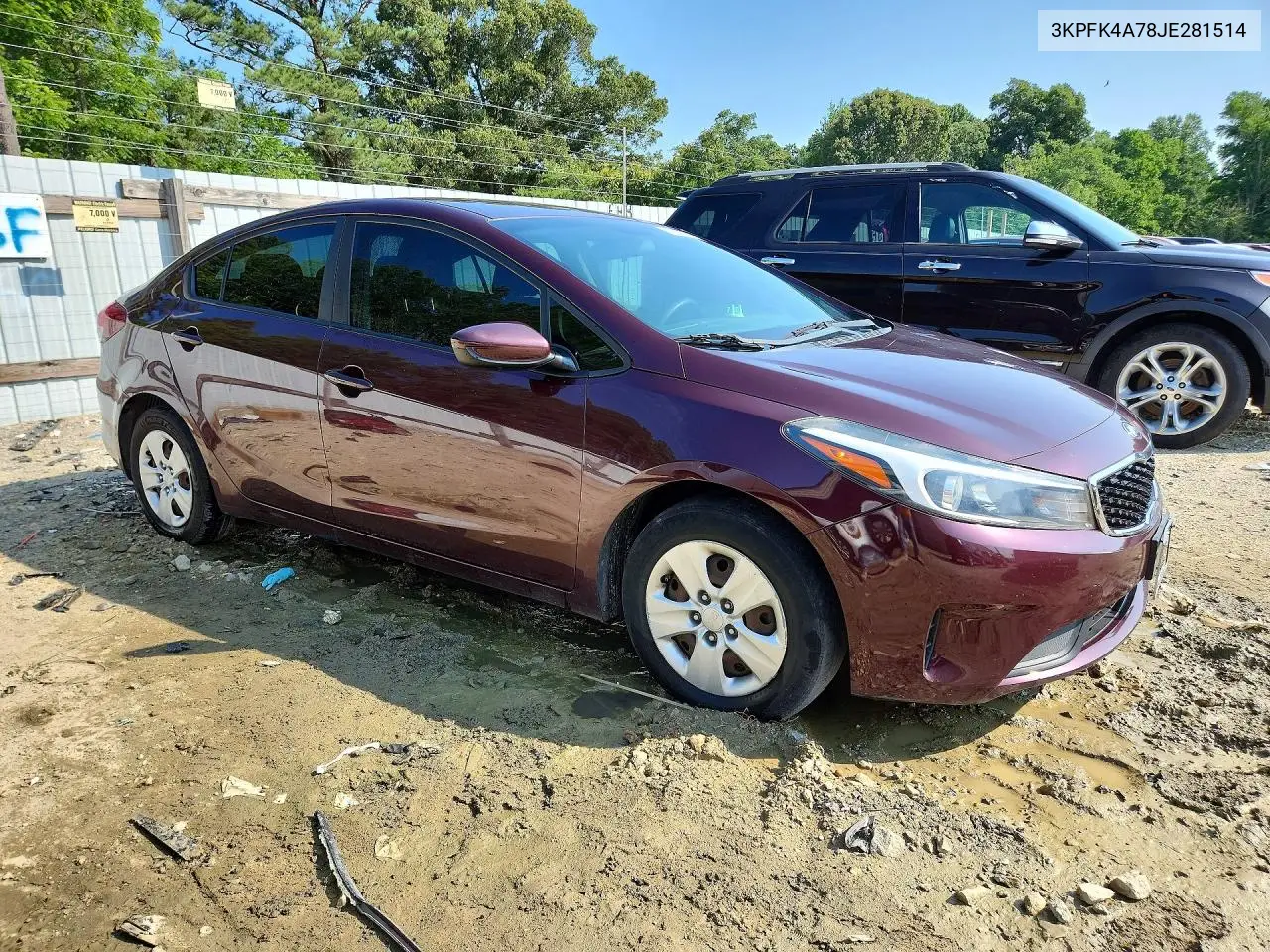 2018 Kia Forte Lx VIN: 3KPFK4A78JE281514 Lot: 59067046
