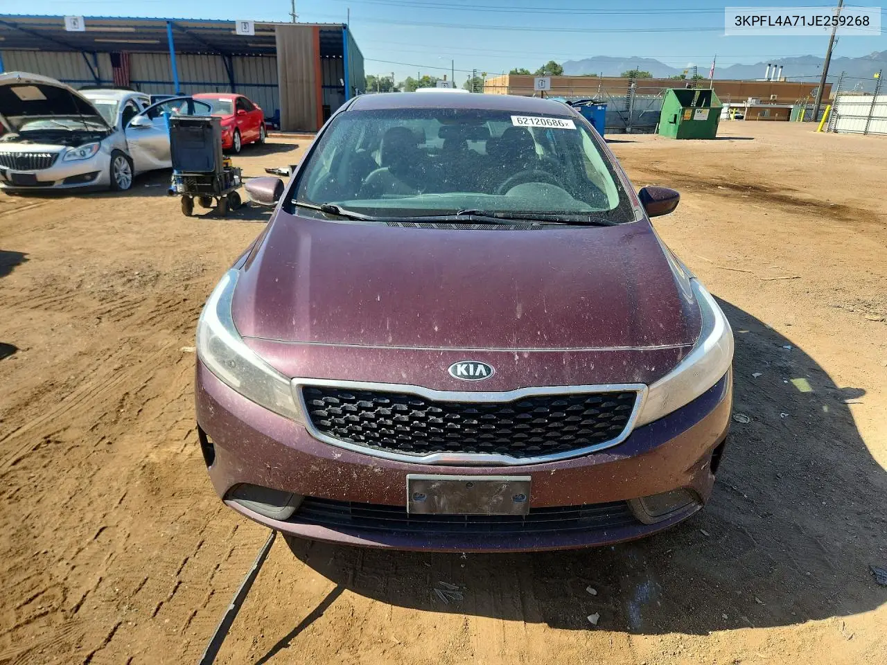 2018 Kia Forte Lx VIN: 3KPFL4A71JE259268 Lot: 62120686