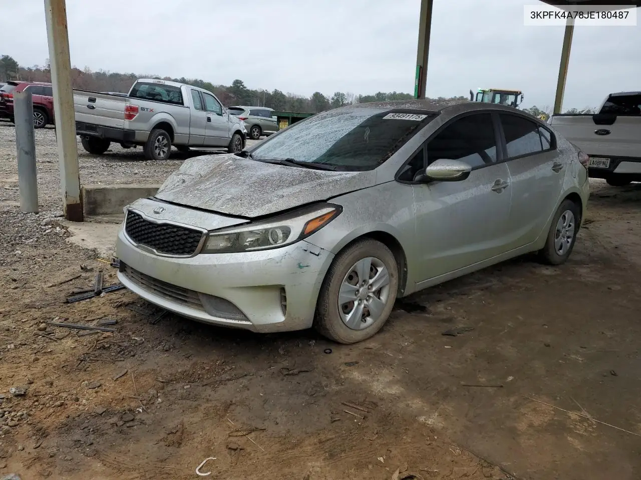3KPFK4A78JE180487 2018 Kia Forte Lx