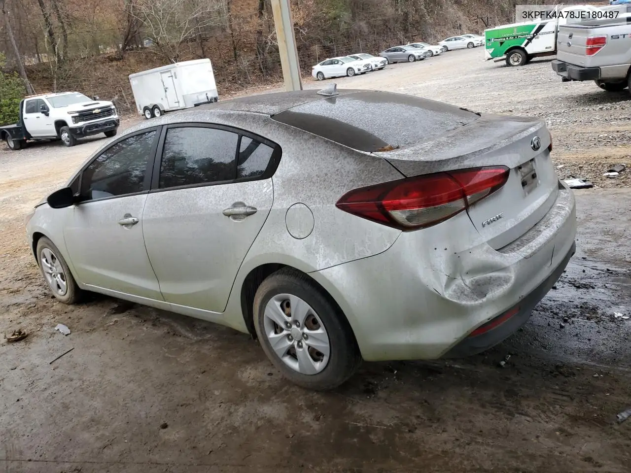 3KPFK4A78JE180487 2018 Kia Forte Lx