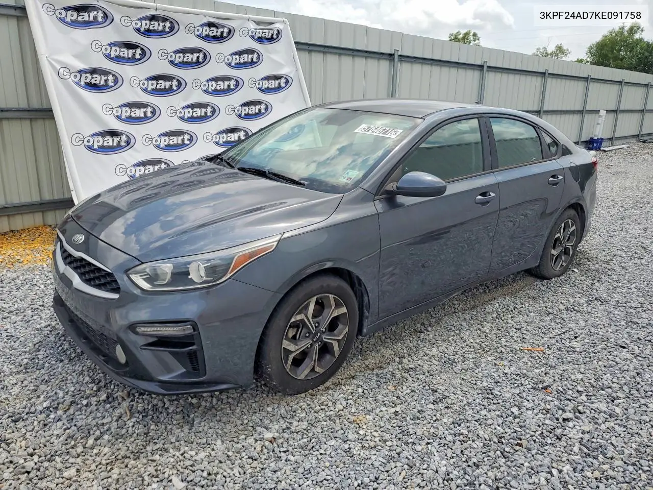 2019 Kia Forte Lxs VIN: 3KPF24AD7KE091758 Lot: 57646716