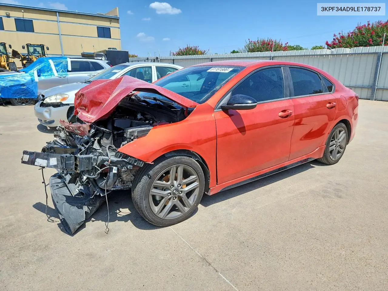 2020 Kia Forte Gt Line VIN: 3KPF34AD9LE178737 Lot: 61161666