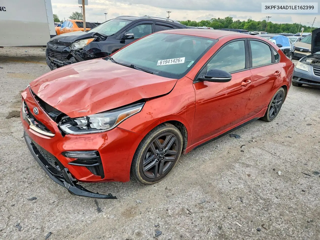 2020 Kia Forte Gt Line VIN: 3KPF34AD1LE162399 Lot: 61941426