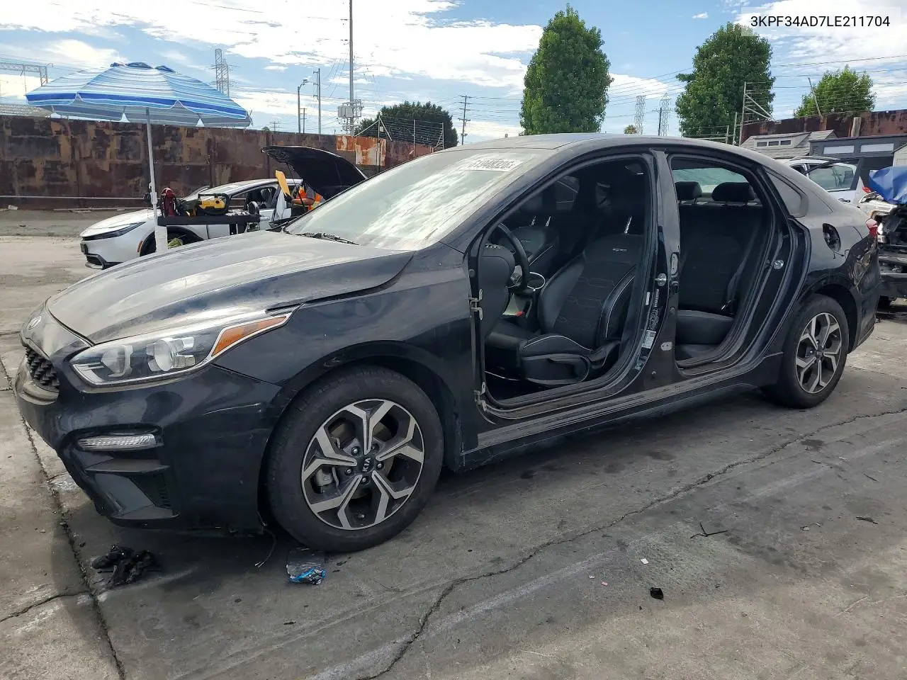 2020 Kia Forte Gt Line VIN: 3KPF34AD7LE211704 Lot: 61948326