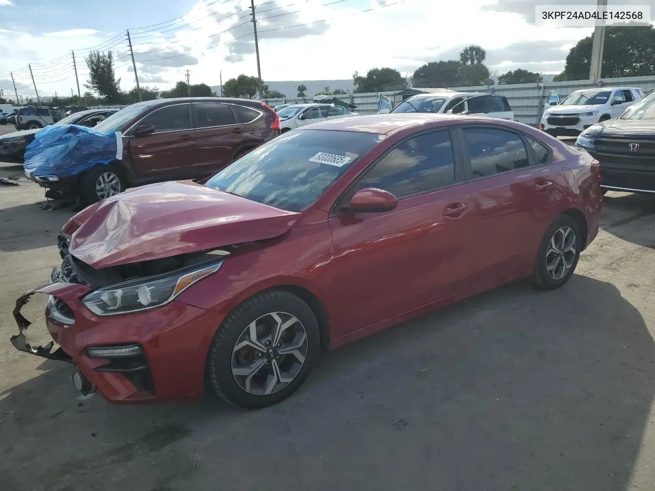 3KPF24AD4LE142568 2020 Kia Forte Fe