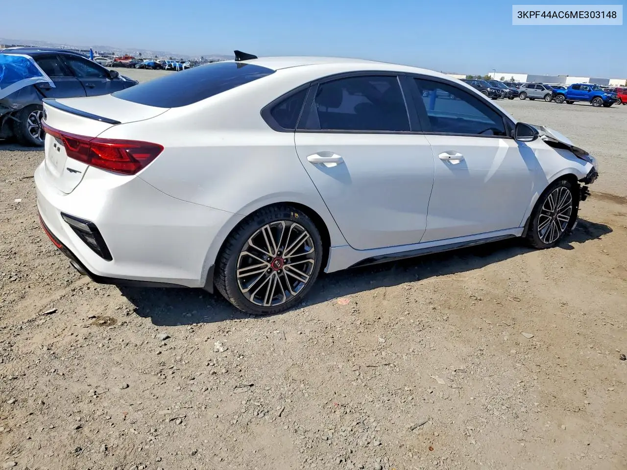 2021 Kia Forte Gt VIN: 3KPF44AC6ME303148 Lot: 57193186