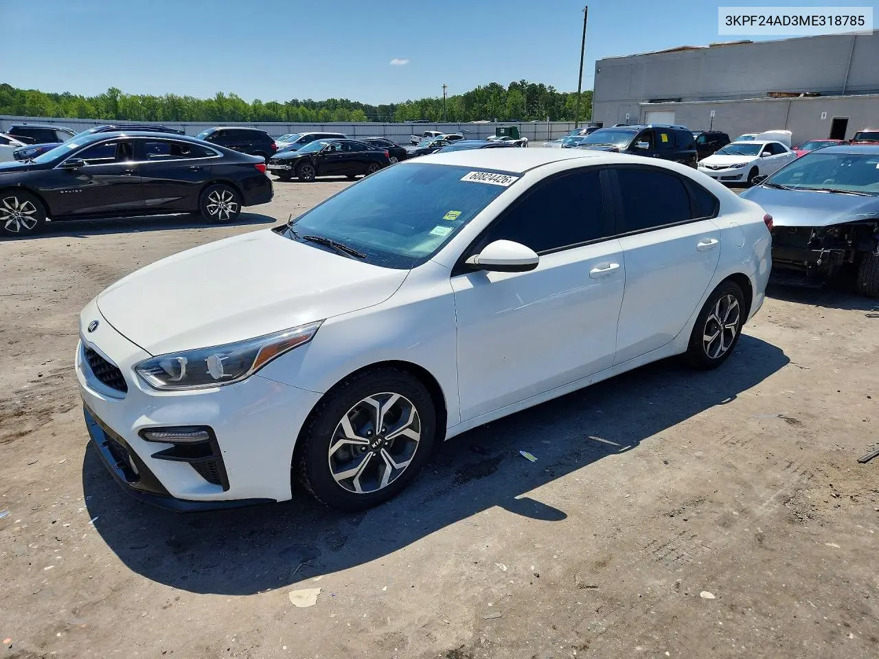 2021 Kia Forte Lxs VIN: 3KPF24AD3ME318785 Lot: 60824426