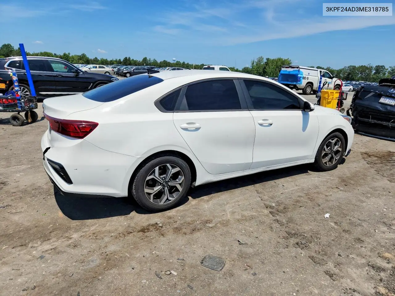 2021 Kia Forte Lxs VIN: 3KPF24AD3ME318785 Lot: 60824426