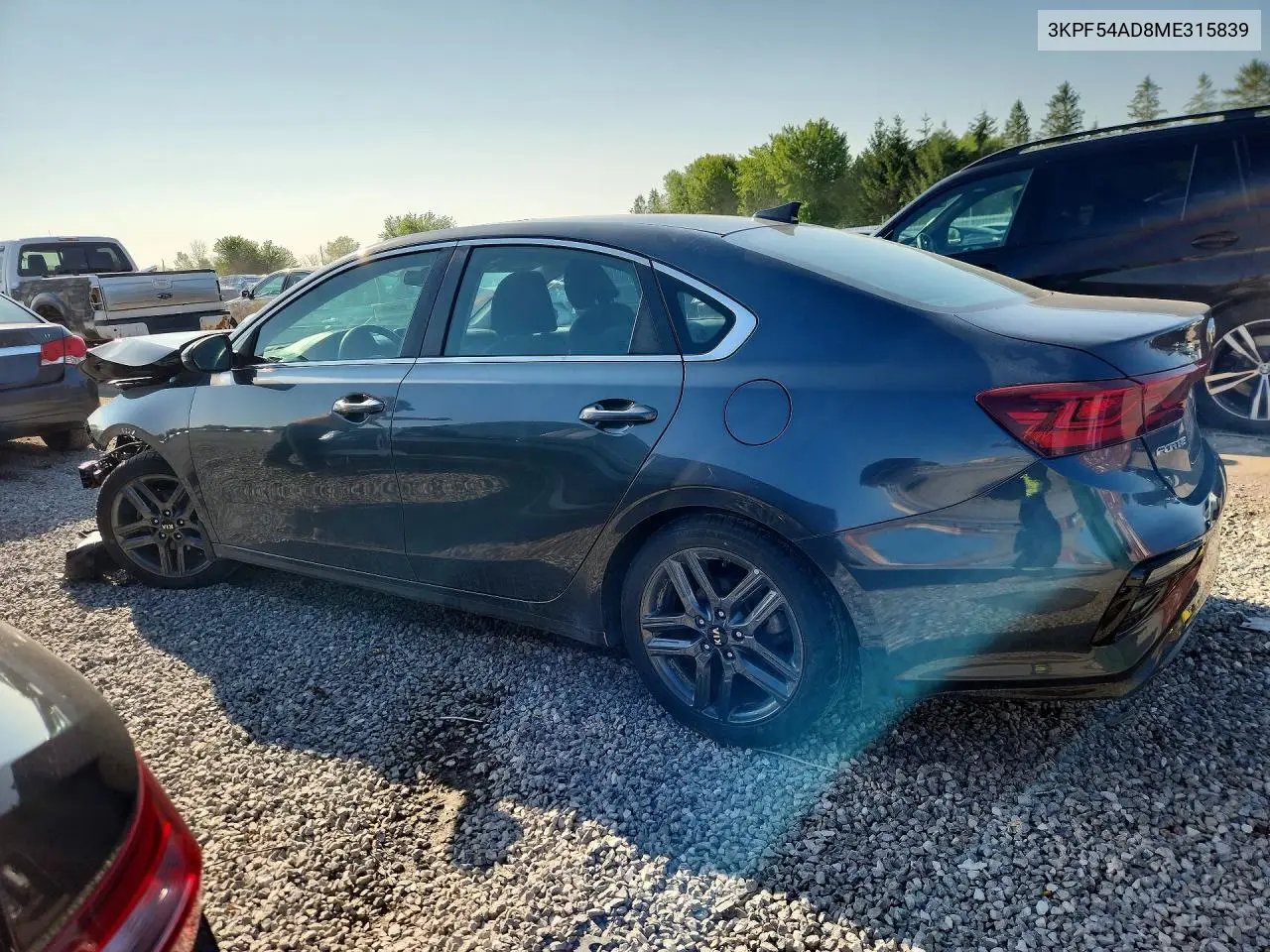 2021 Kia Forte Ex VIN: 3KPF54AD8ME315839 Lot: 61125616