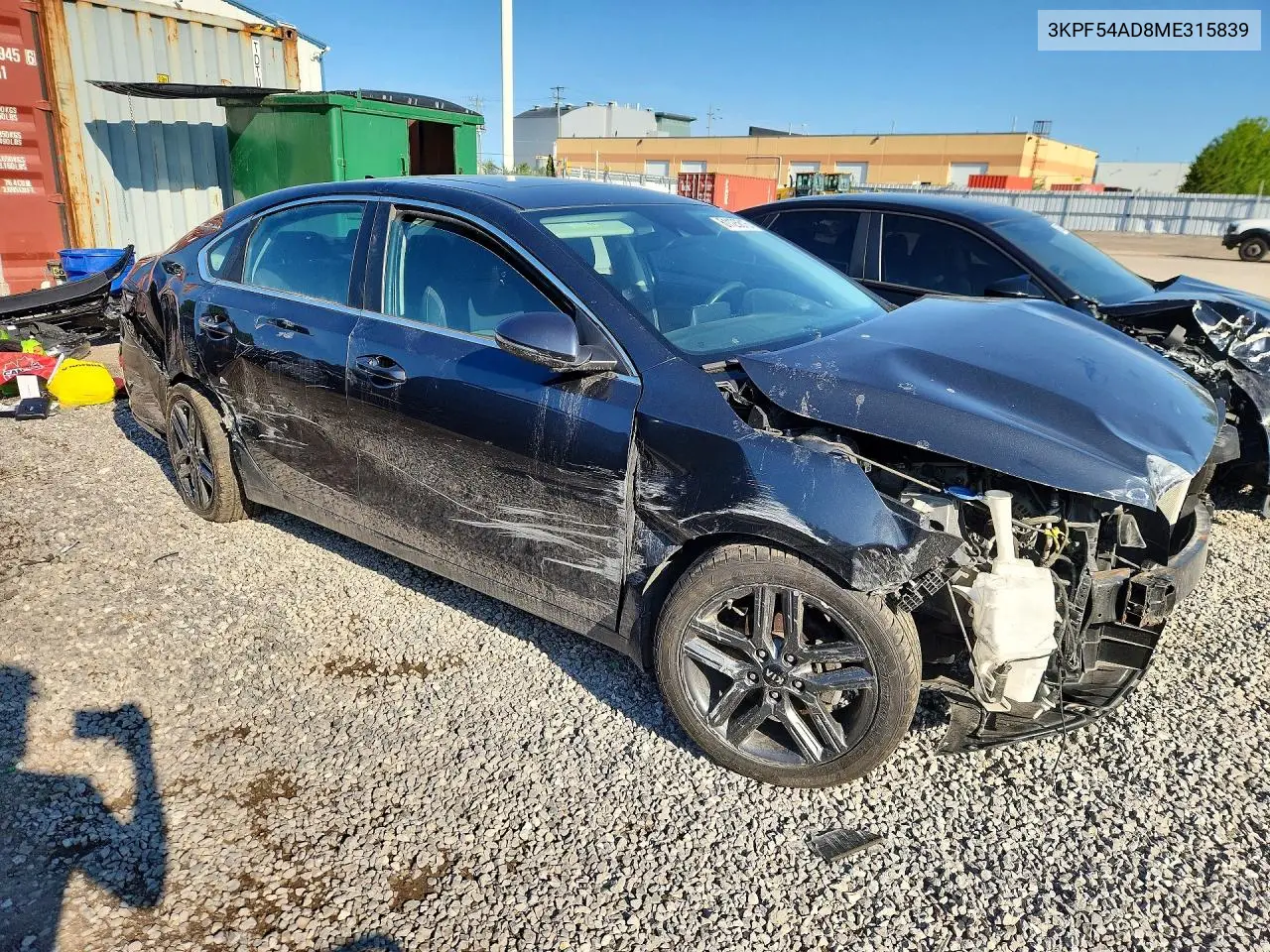 2021 Kia Forte Ex VIN: 3KPF54AD8ME315839 Lot: 61125616