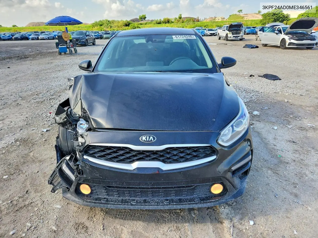 2021 Kia Forte Lxs VIN: 3KPF24AD0ME346561 Lot: 61724246