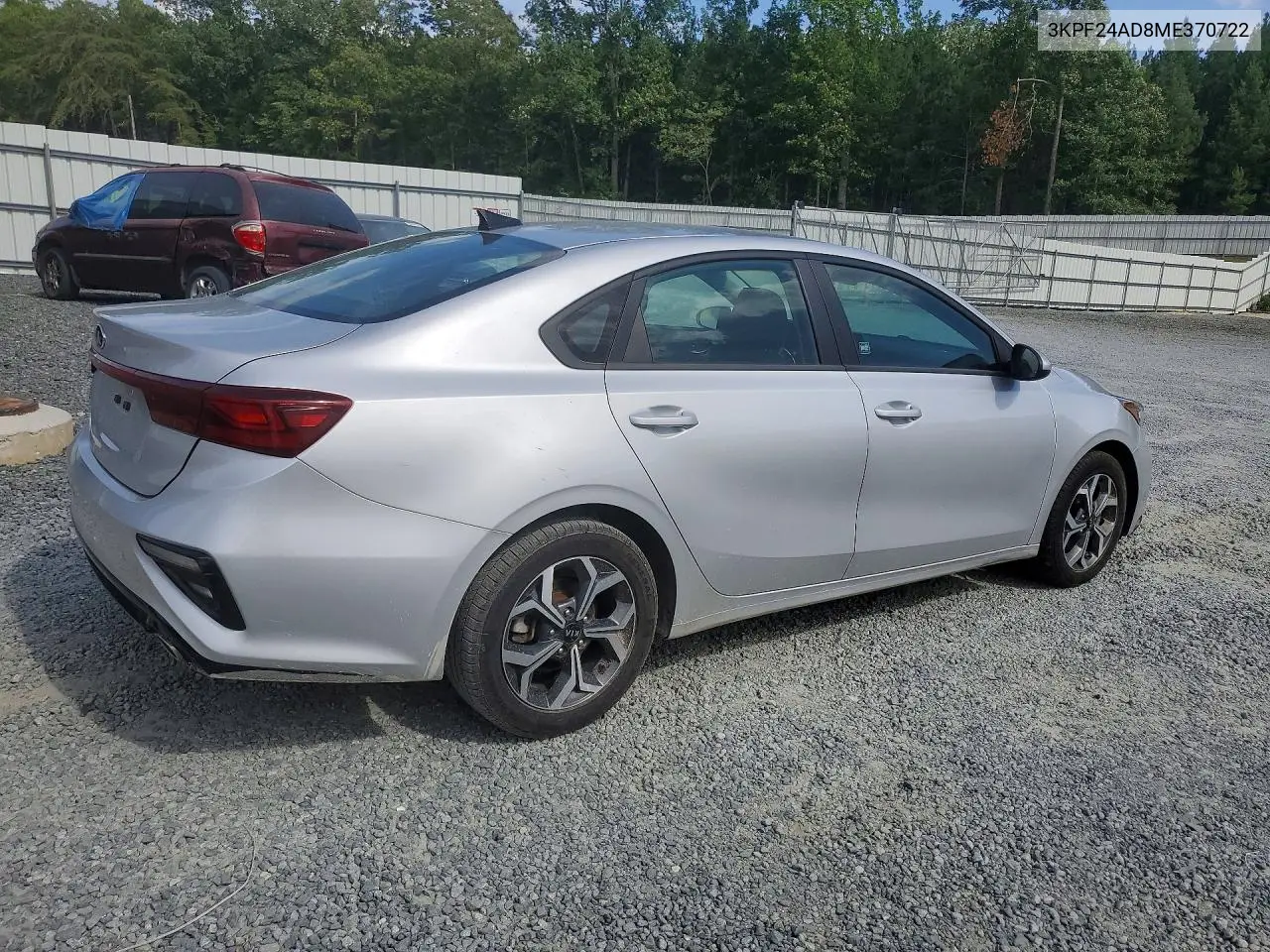 2021 Kia Forte Lxs VIN: 3KPF24AD8ME370722 Lot: 62013086