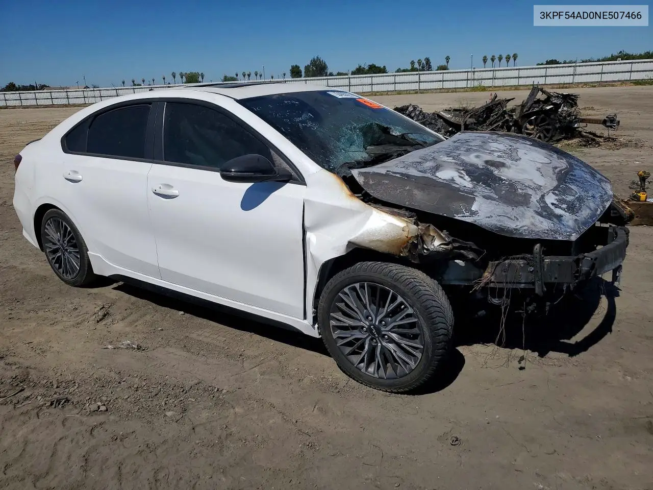 2022 Kia Forte Gt Line VIN: 3KPF54AD0NE507466 Lot: 60493026