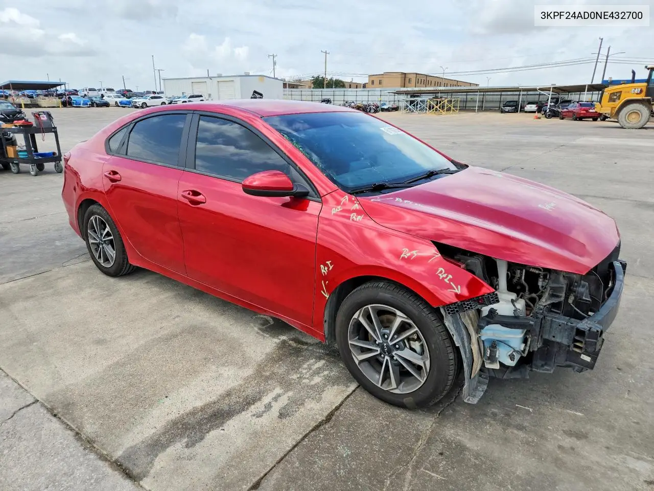 2022 Kia Forte Lxs VIN: 3KPF24AD0NE432700 Lot: 61197036