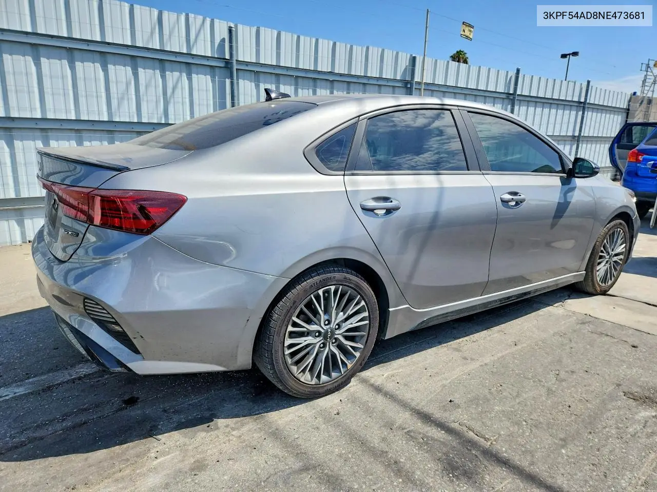 2022 Kia Forte Gt Line VIN: 3KPF54AD8NE473681 Lot: 61394576