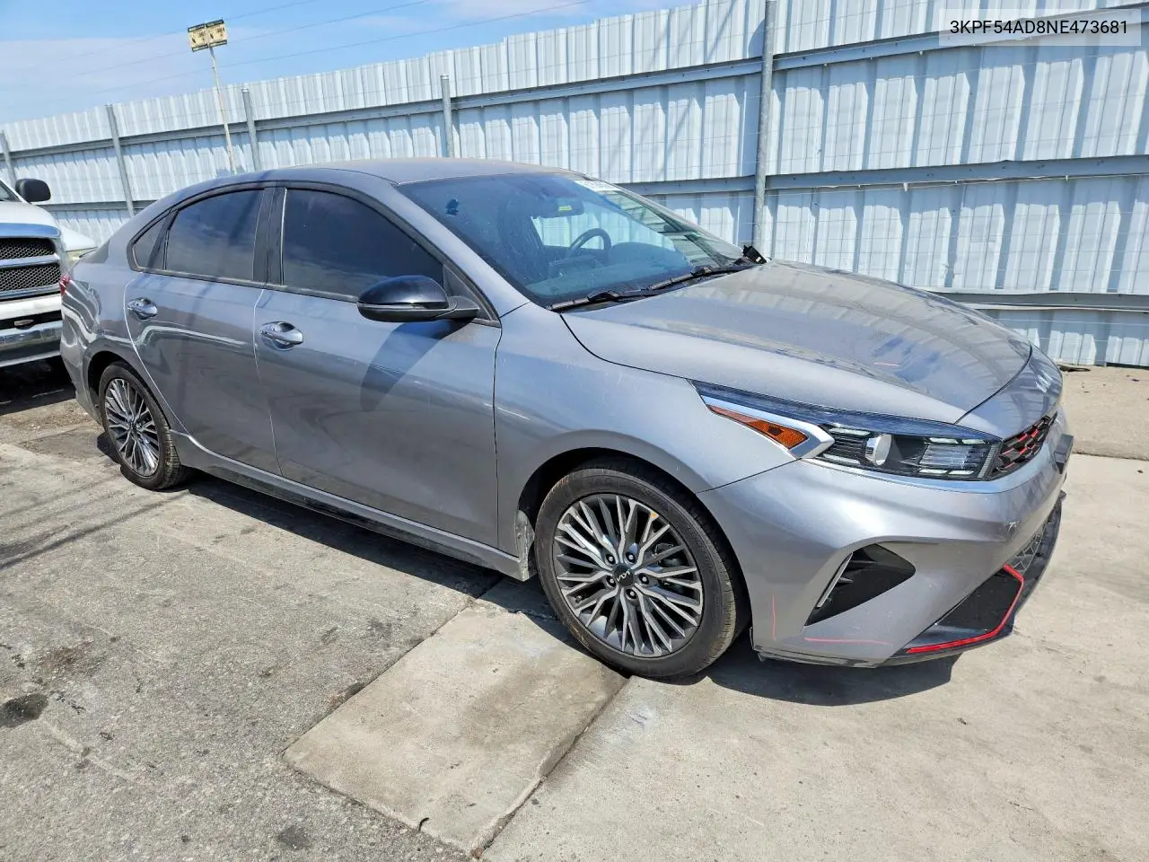 2022 Kia Forte Gt Line VIN: 3KPF54AD8NE473681 Lot: 61394576
