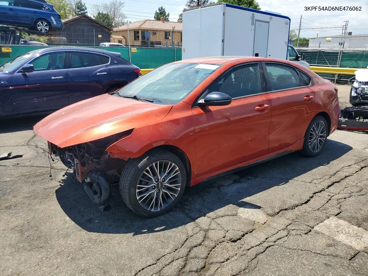 2022 Kia Forte Gt Line VIN: 3KPF54AD6NE476062 Lot: 61638536