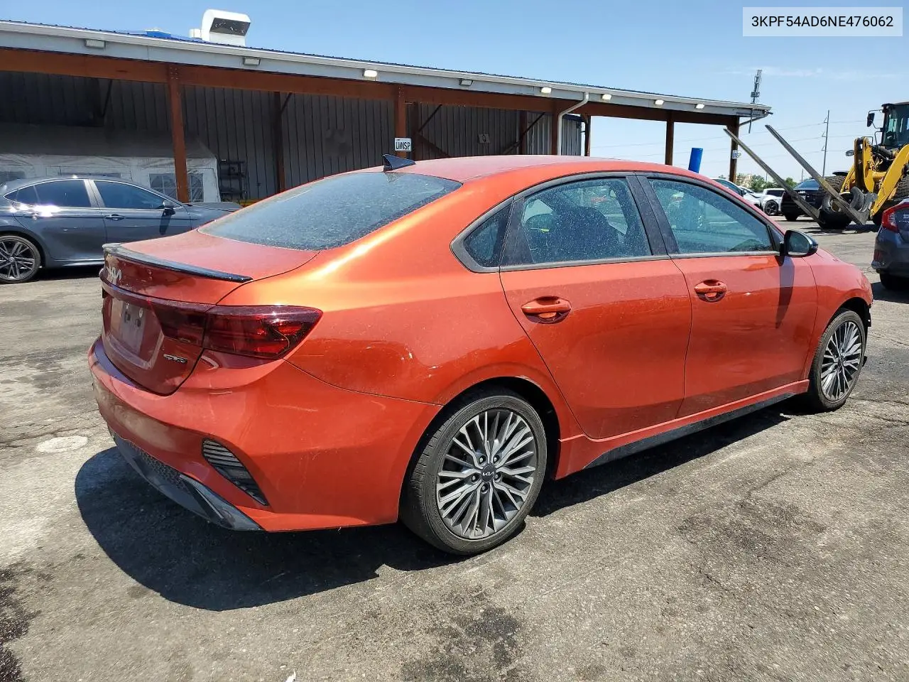 2022 Kia Forte Gt Line VIN: 3KPF54AD6NE476062 Lot: 61638536