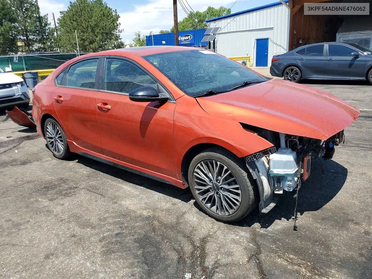 2022 Kia Forte Gt Line VIN: 3KPF54AD6NE476062 Lot: 61638536