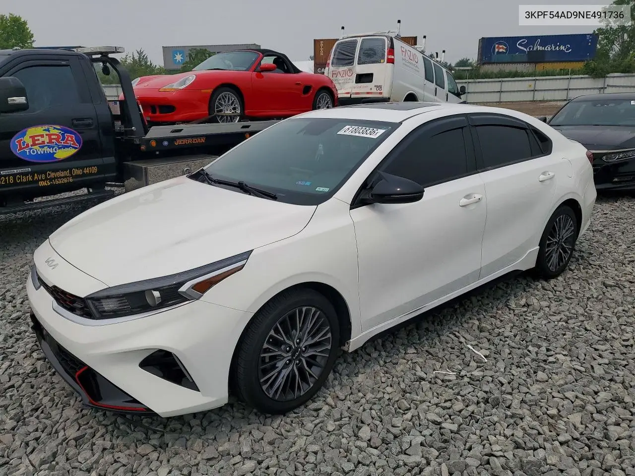2022 Kia Forte Gt Line VIN: 3KPF54AD9NE491736 Lot: 61803836