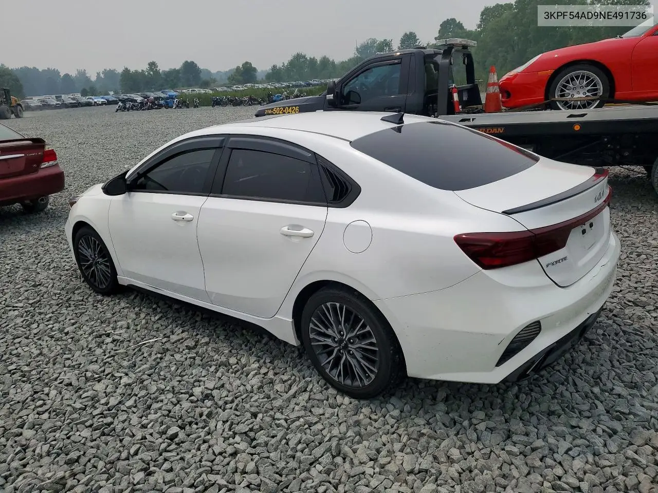 2022 Kia Forte Gt Line VIN: 3KPF54AD9NE491736 Lot: 61803836