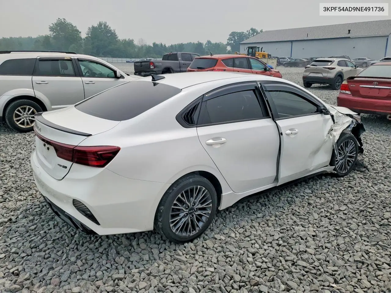 2022 Kia Forte Gt Line VIN: 3KPF54AD9NE491736 Lot: 61803836
