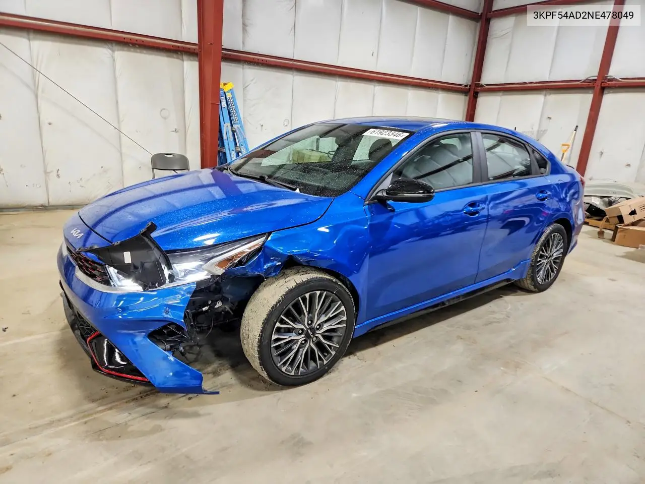 2022 Kia Forte Gt Line VIN: 3KPF54AD2NE478049 Lot: 61923346