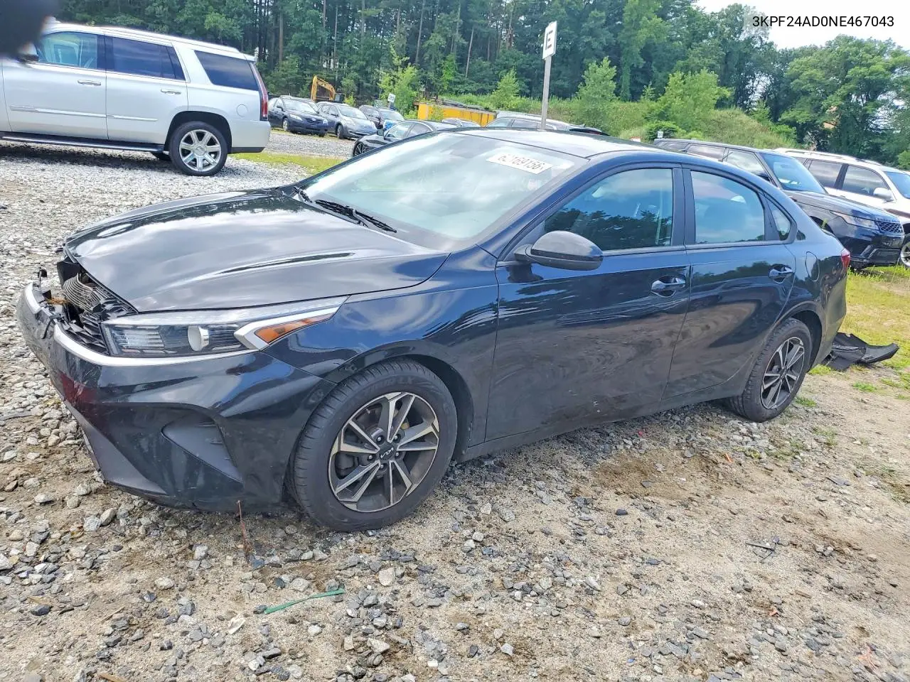 2022 Kia Forte Lxs VIN: 3KPF24AD0NE467043 Lot: 62169156