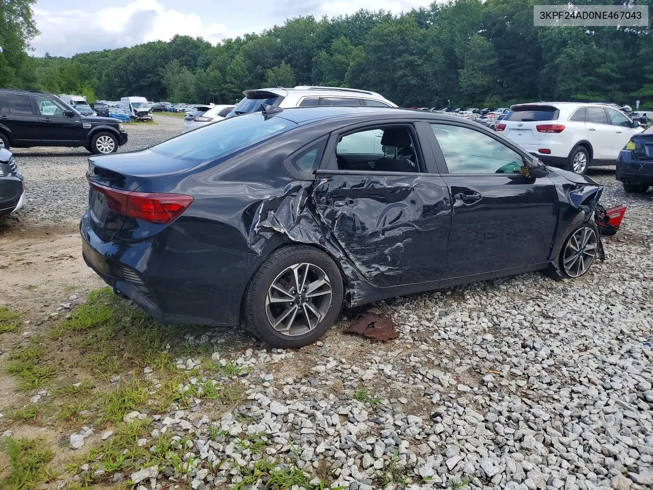 2022 Kia Forte Lxs VIN: 3KPF24AD0NE467043 Lot: 62169156