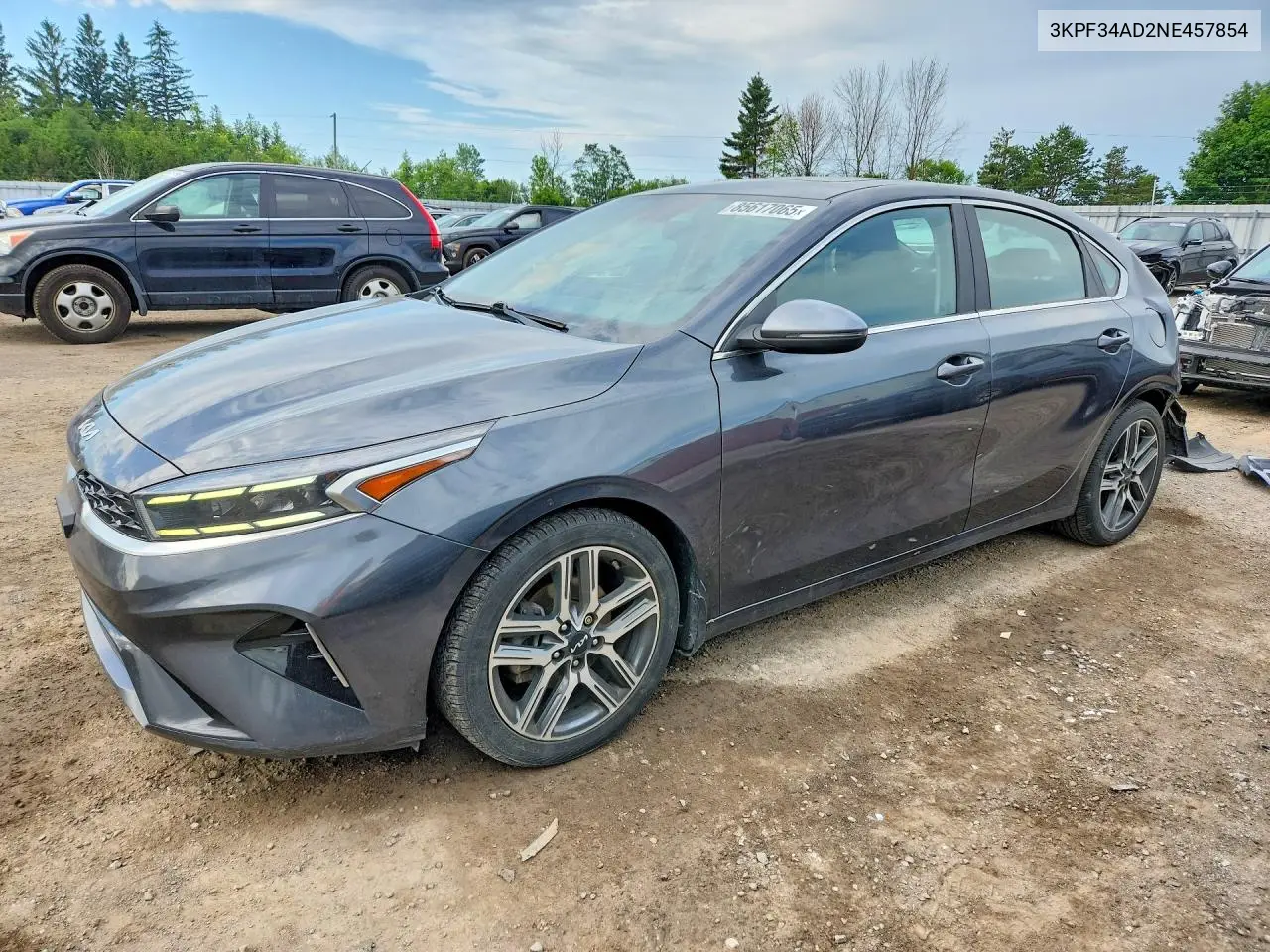 2022 Kia Forte Gt Line VIN: 3KPF34AD2NE457854 Lot: 85617065