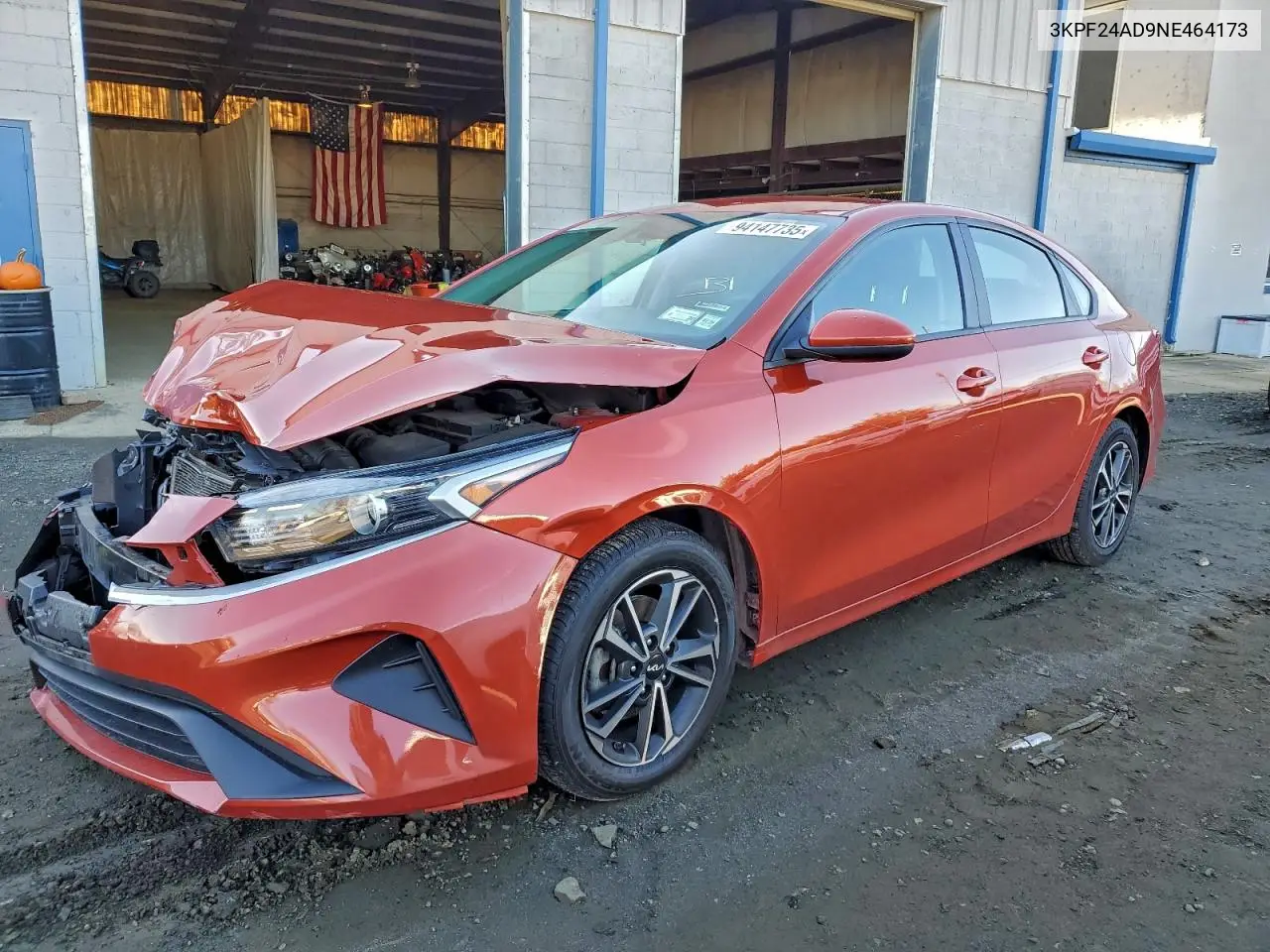 3KPF24AD9NE464173 2022 Kia Forte Fe
